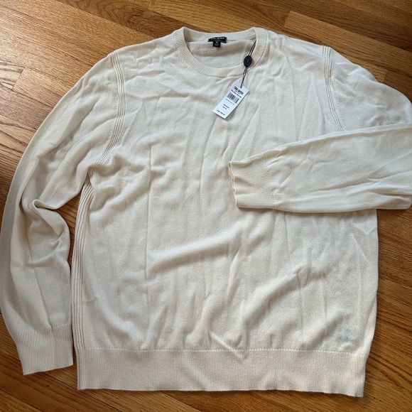Todd Snyder Men's Cream Crewneck Sweater